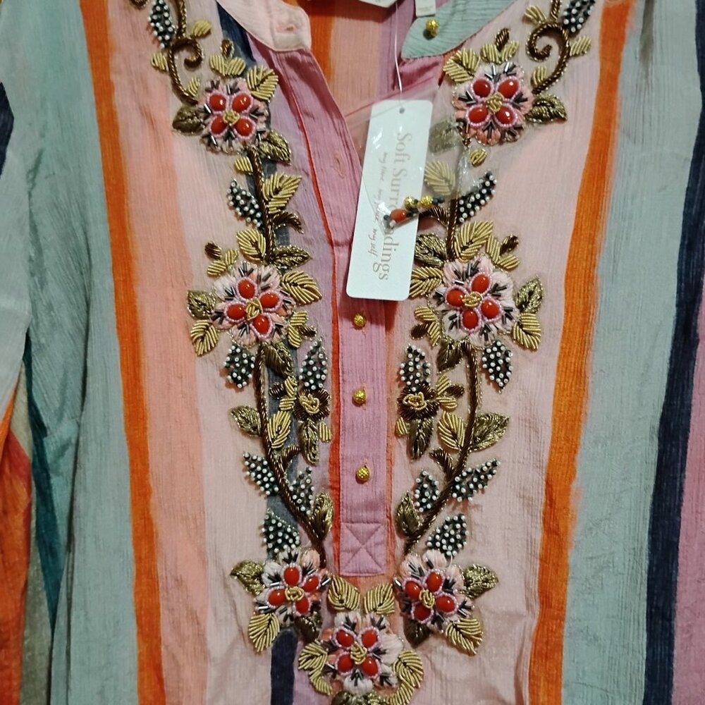 Nwt Soft Surroundings Icon Stripe Aruba Caftan Dr… - image 4